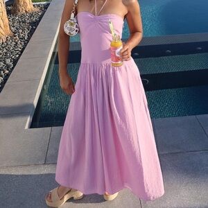 Halter Midi Dress in Lavender - VINCE